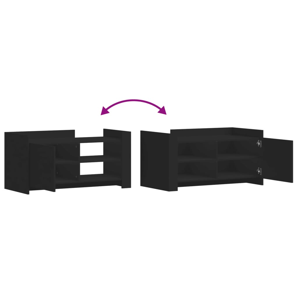 Coffee Table Black 100x50x50 cm Wood Material