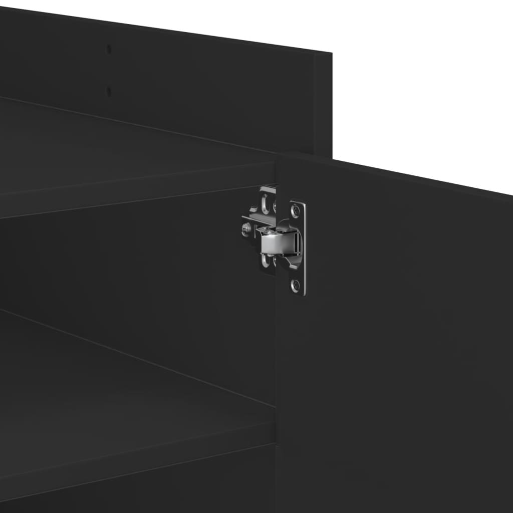 Coffee Table Black 100x50x50 cm Wood Material