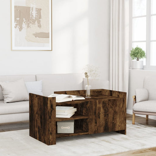 Coffee table smoked oak 100x50x50 cm wood material