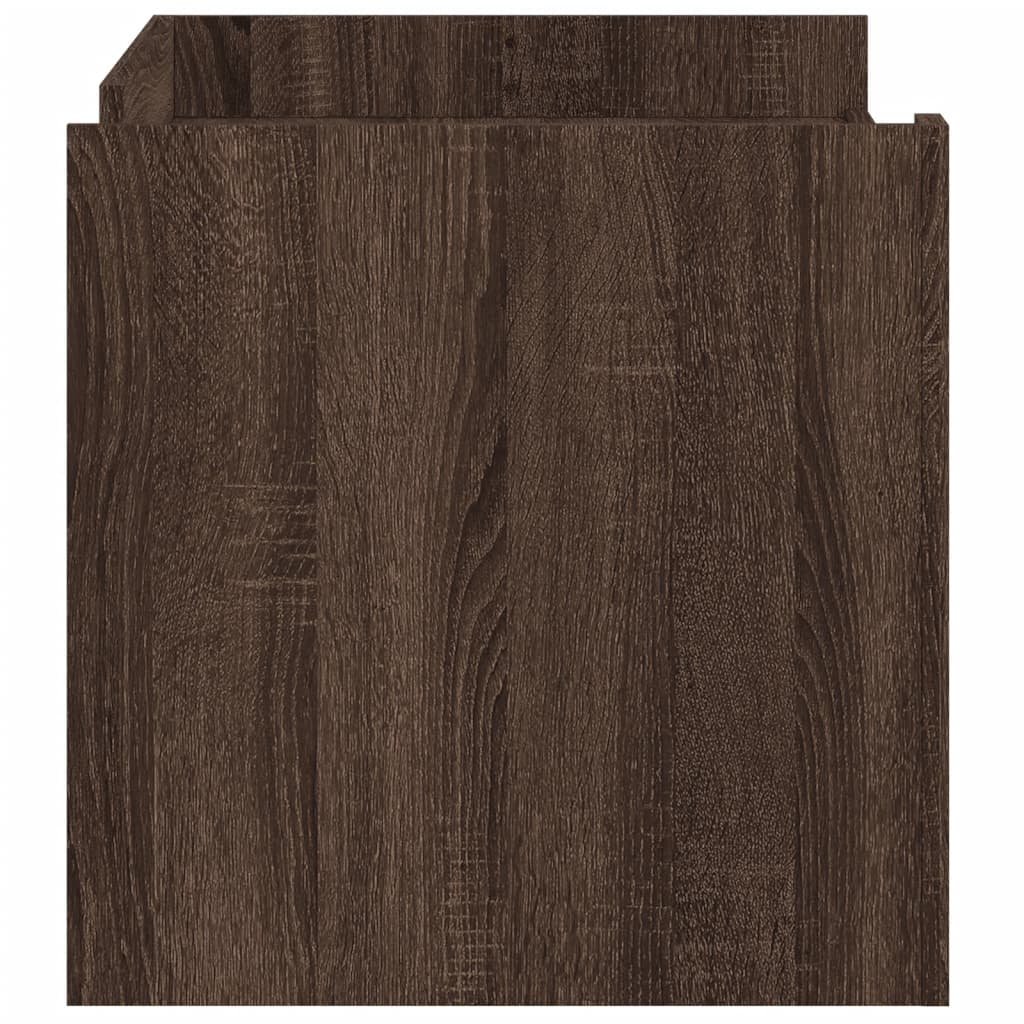 Table basse aspect chêne marron 100x50x50 cm en bois