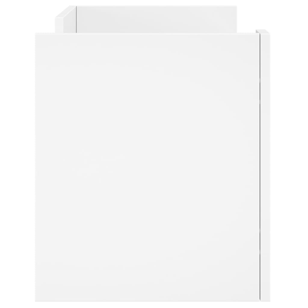 Meuble TV blanc 80x35x40 cm en bois