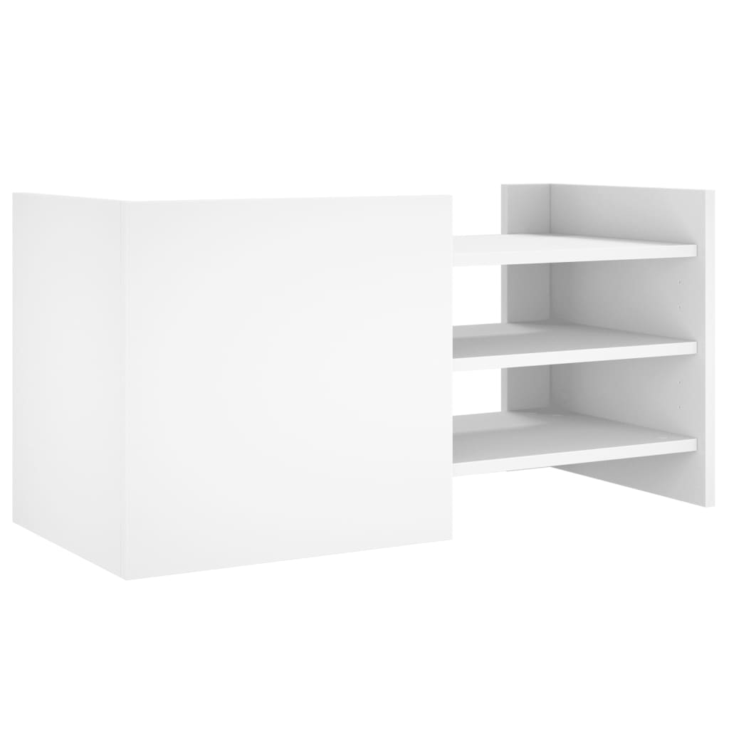 Meuble TV blanc 80x35x40 cm en bois