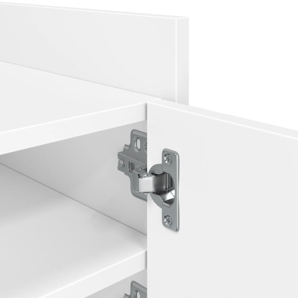 Meuble TV blanc 80x35x40 cm en bois