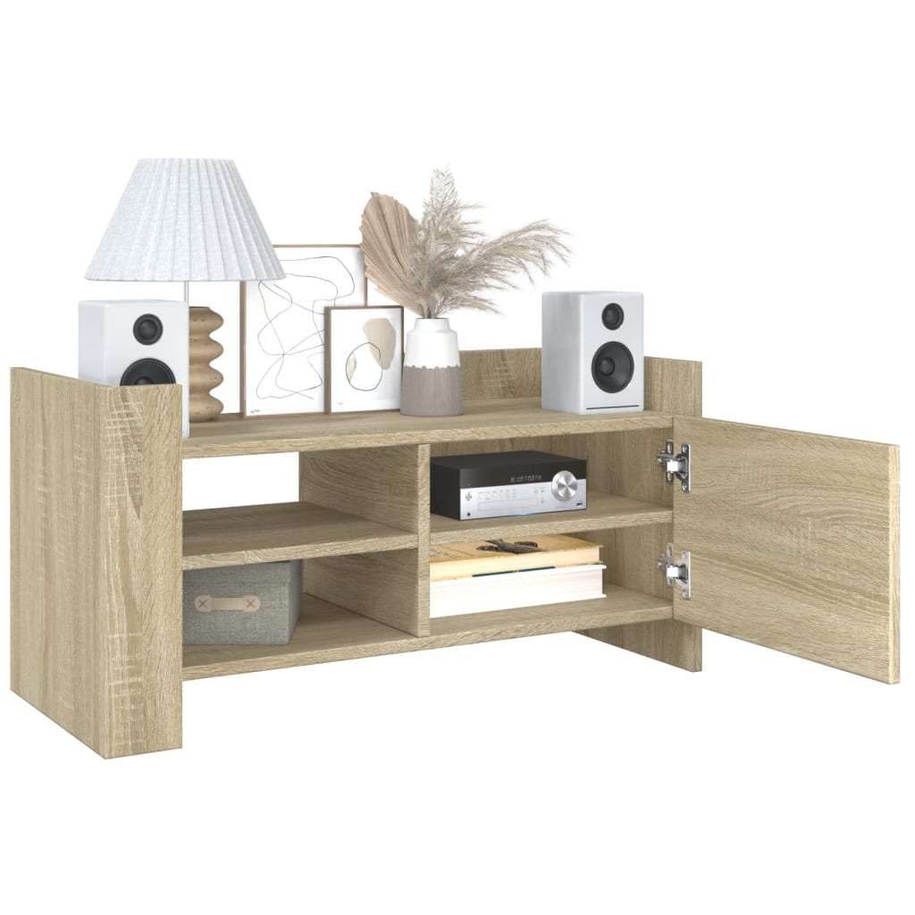 Meuble TV chêne Sonoma 80x35x40 cm matériau bois