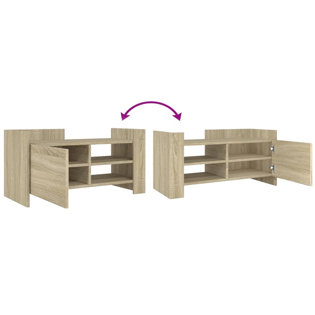 Meuble TV chêne Sonoma 80x35x40 cm matériau bois