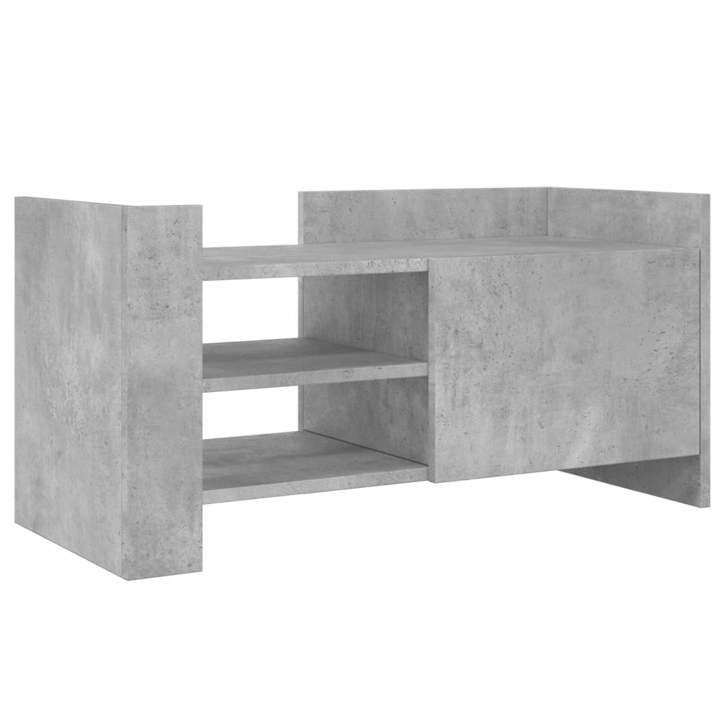 Meuble TV gris béton 80x35x40 cm en bois