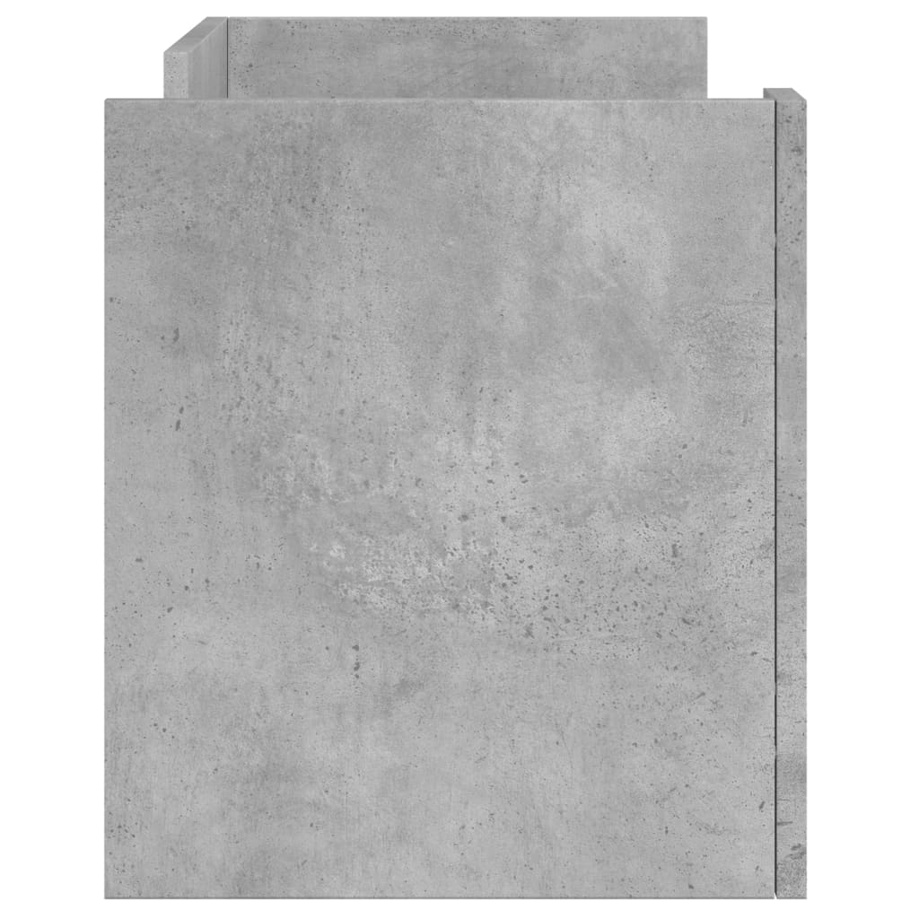 Meuble TV gris béton 80x35x40 cm en bois