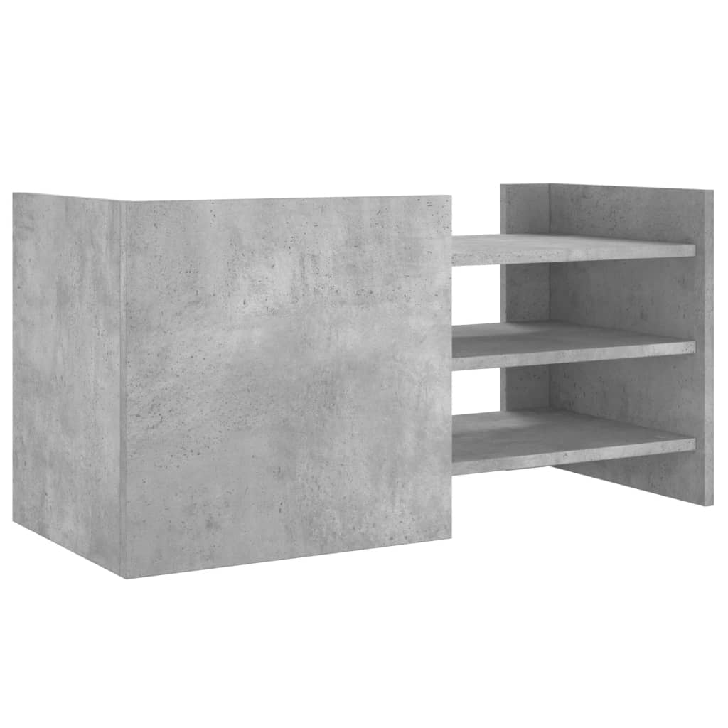 Meuble TV gris béton 80x35x40 cm en bois