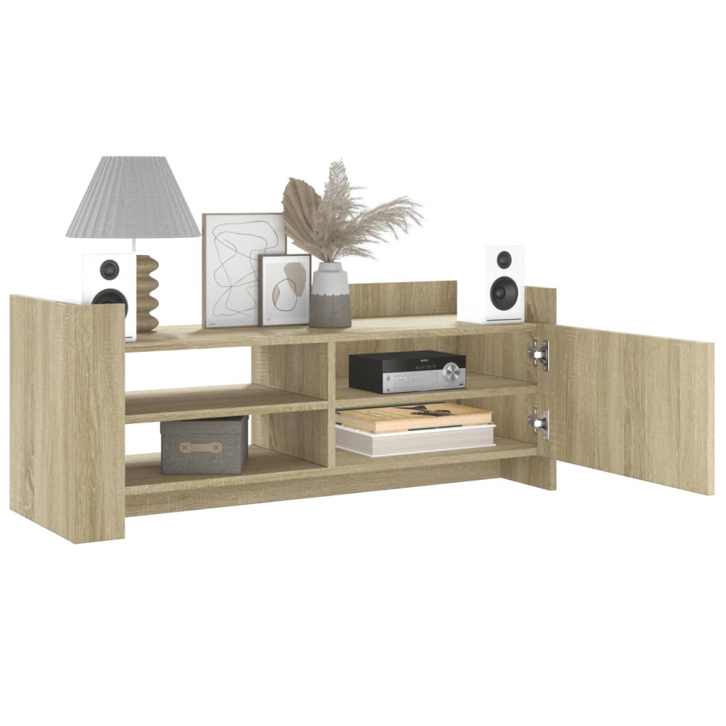 Meuble TV chêne Sonoma 100x35x40 cm matériau bois