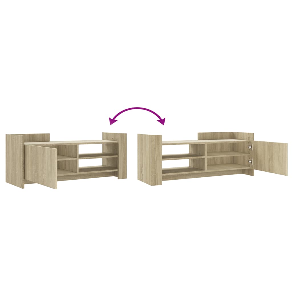 Meuble TV chêne Sonoma 100x35x40 cm matériau bois