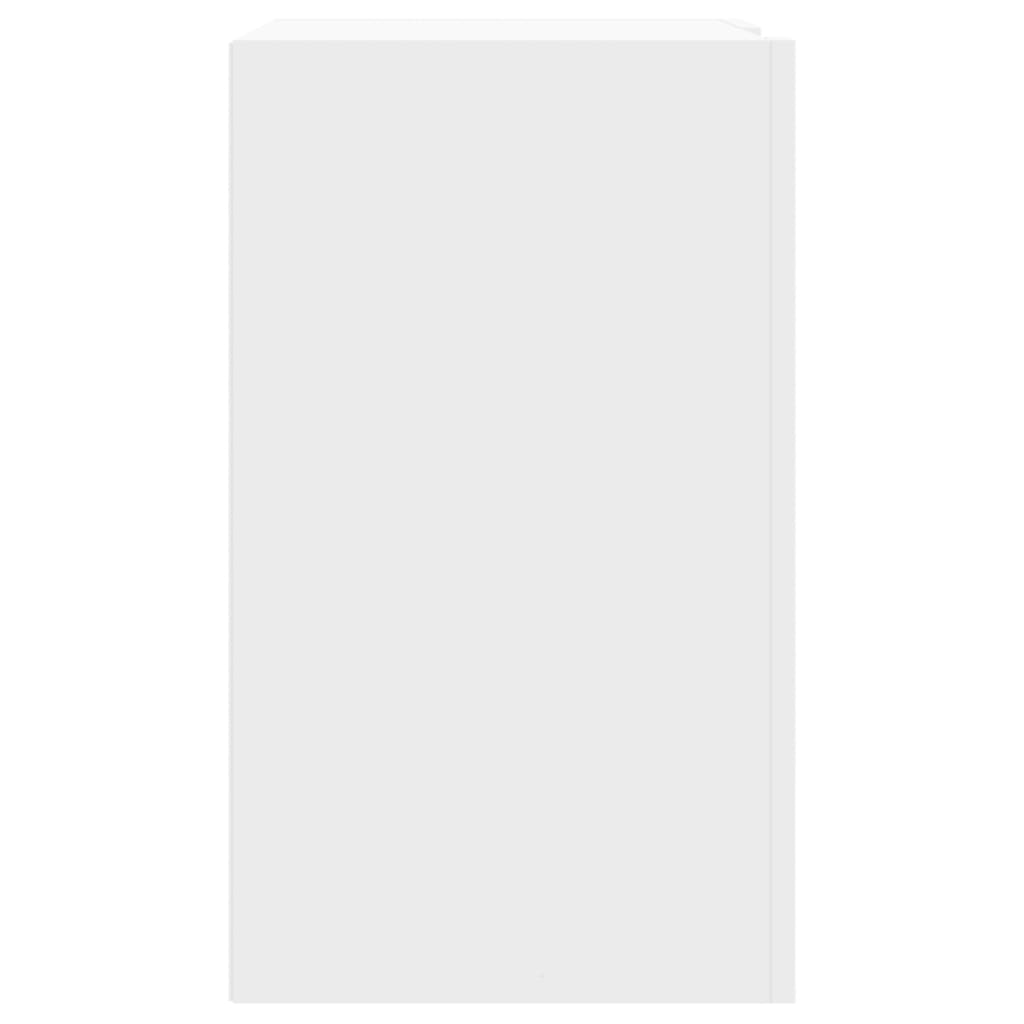 Wall Shelf White 75x35x60 cm Wood Material