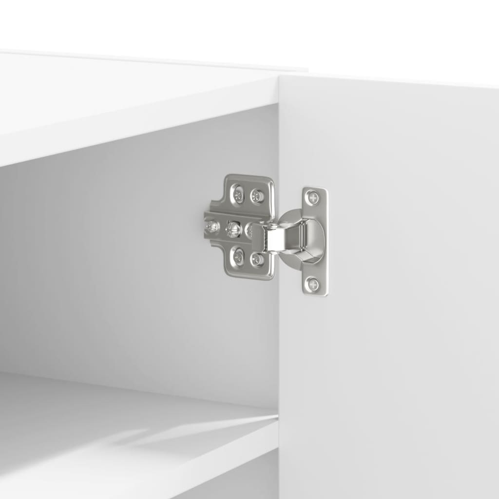 Wall Shelf White 75x35x60 cm Wood Material