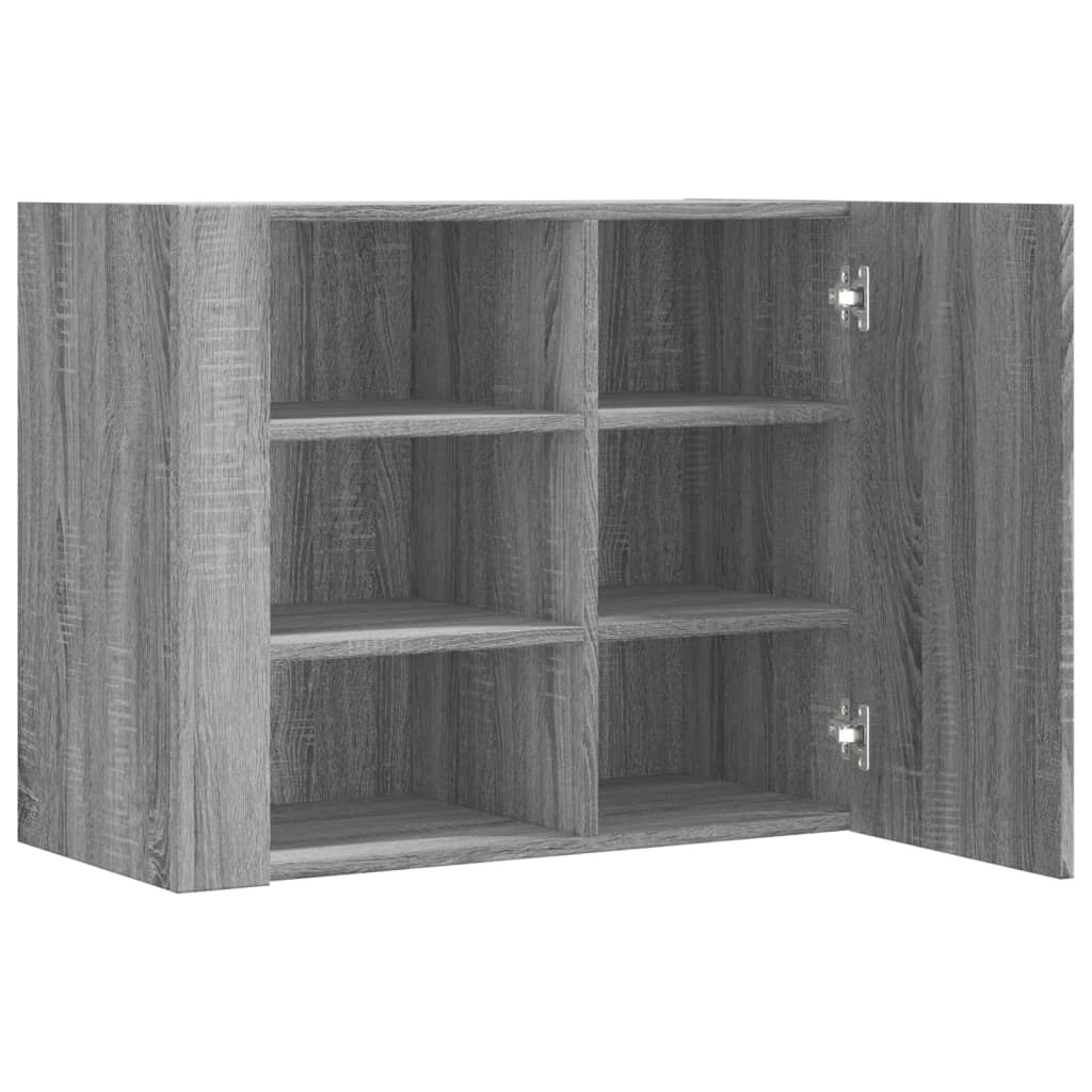 Wall shelf gray Sonoma 75x35x60 cm wood material