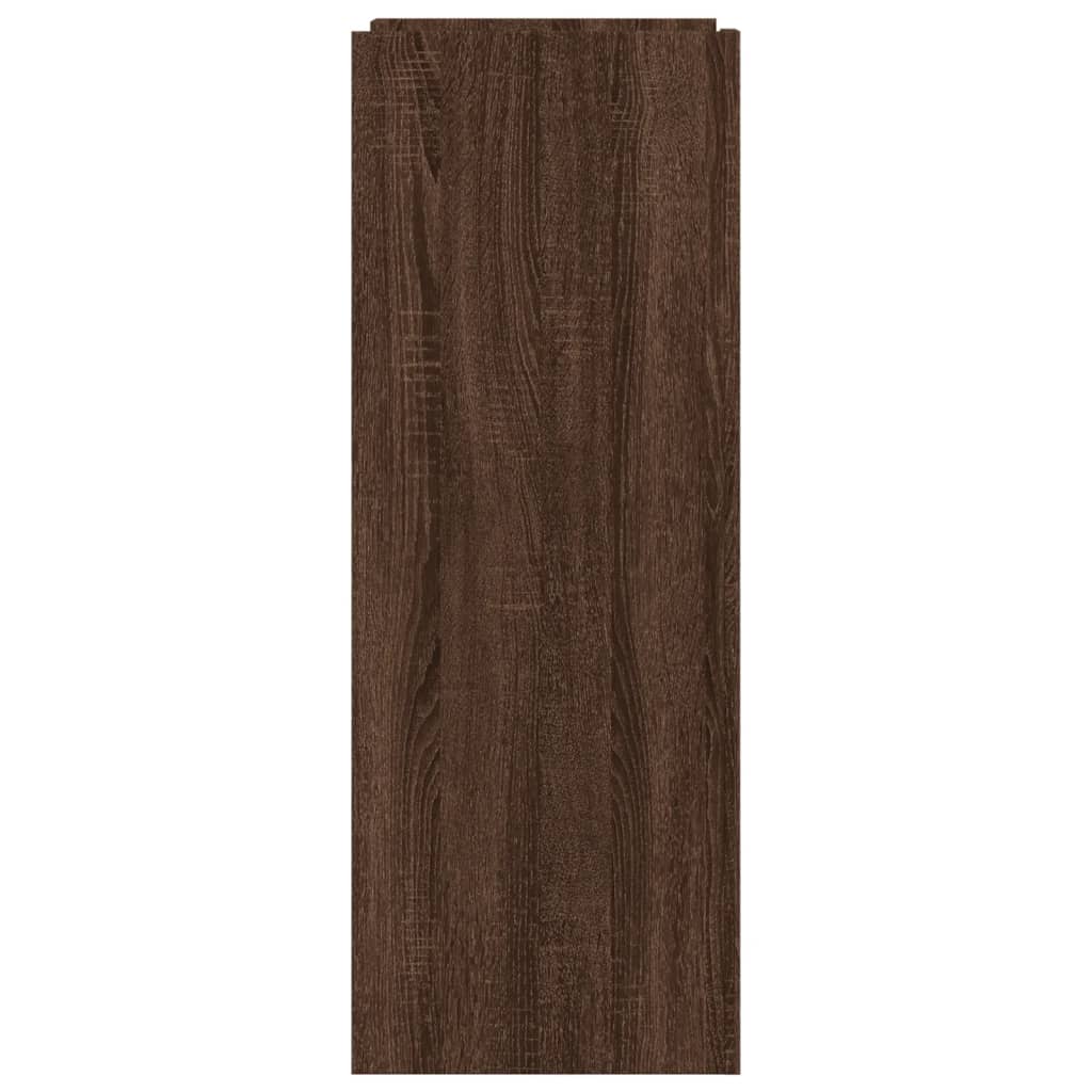 Shoe Cabinet Brown Oak Look 74.5x37.5x100 cm Wood Material