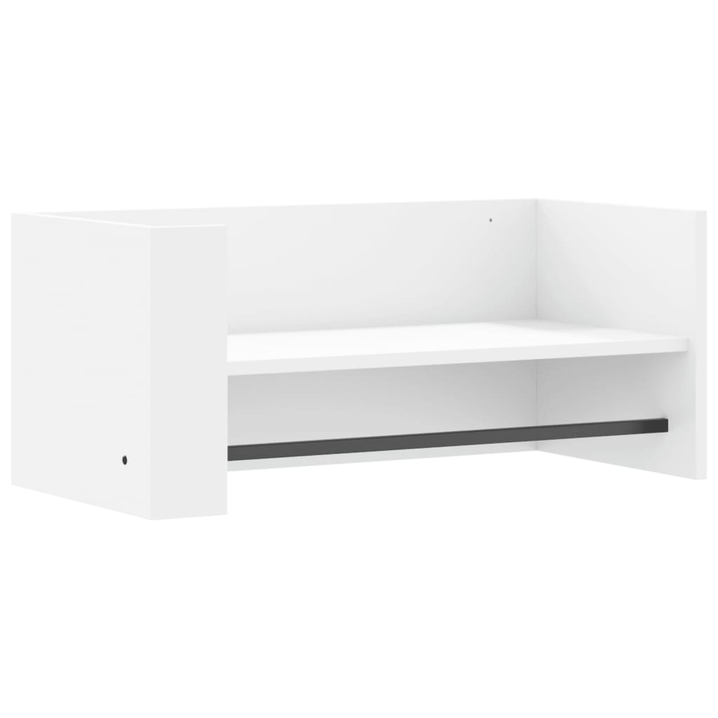 Wall Shelf White 70.5x35x30.5 cm Wood Material