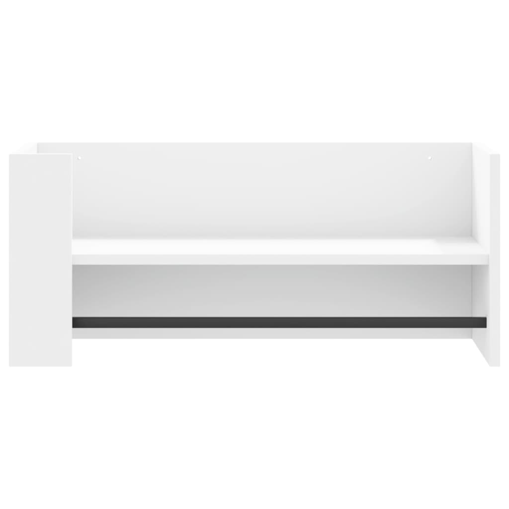 Wall Shelf White 70.5x35x30.5 cm Wood Material