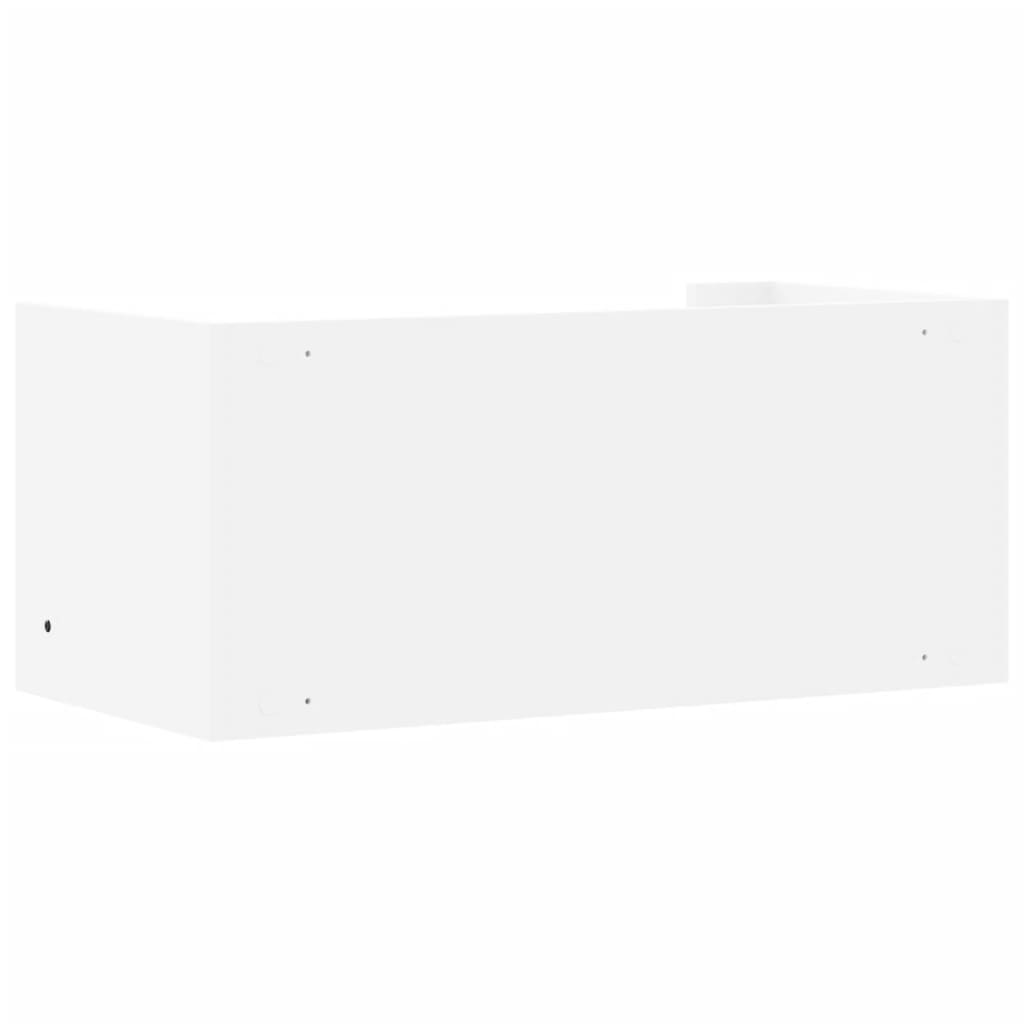 Wall Shelf White 70.5x35x30.5 cm Wood Material