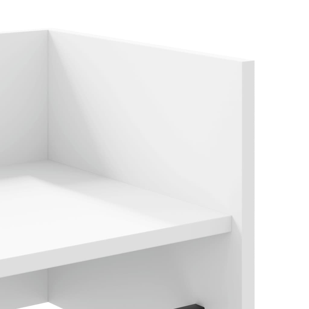 Wall Shelf White 70.5x35x30.5 cm Wood Material
