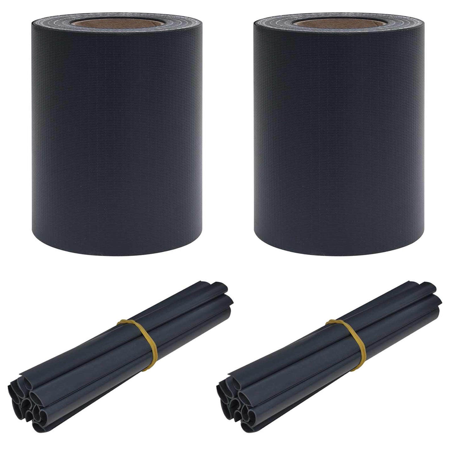 Garten Sichtschutzbildschirme 70 x 0,19 m PVC Dunkelgrau
