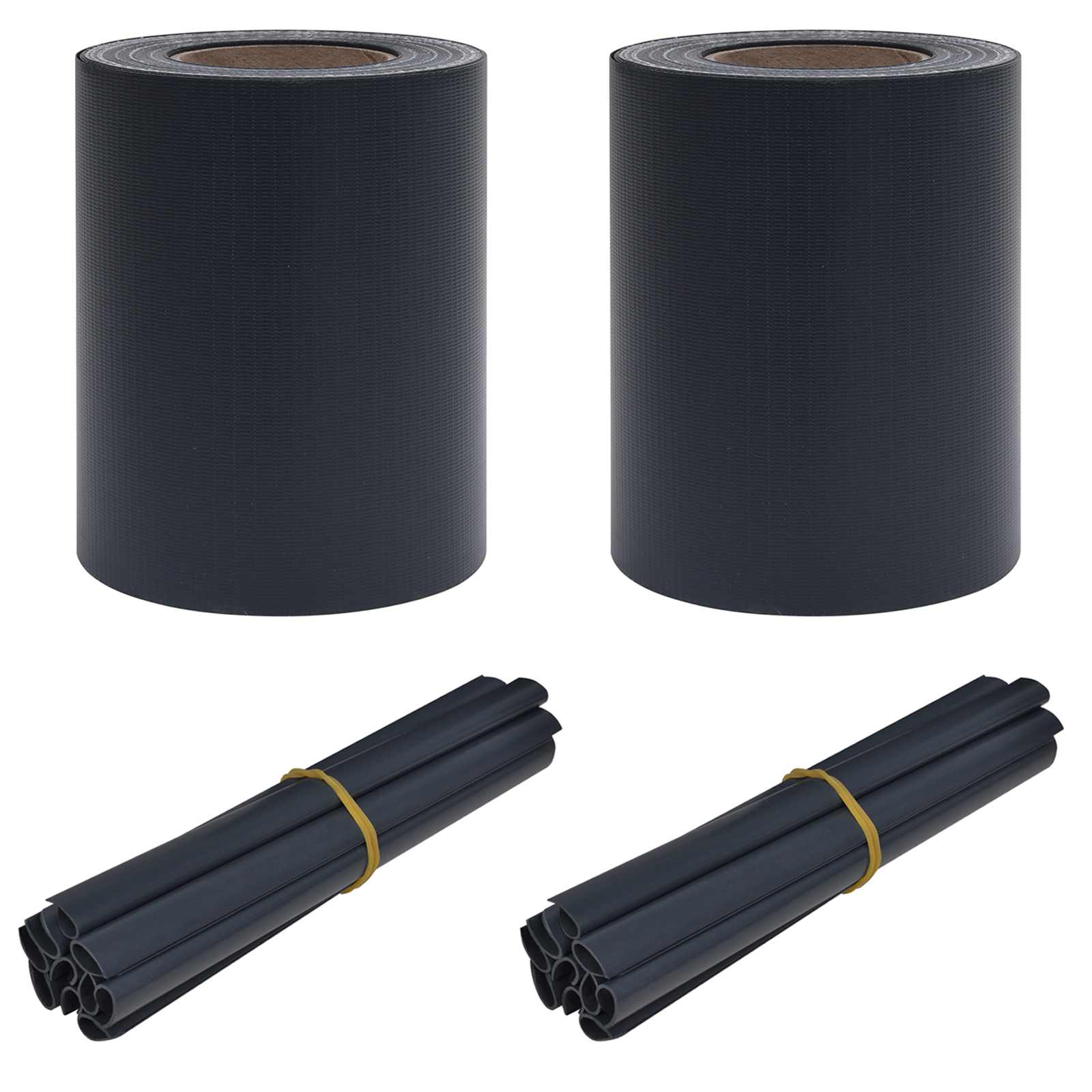 Garten Sichtschutzbildschirme 70 x 0,19 m PVC Dunkelgrau