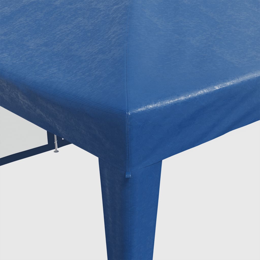 Tente de fête avec 12 panneaux latéraux en maille bleu 8x4 m HDPE