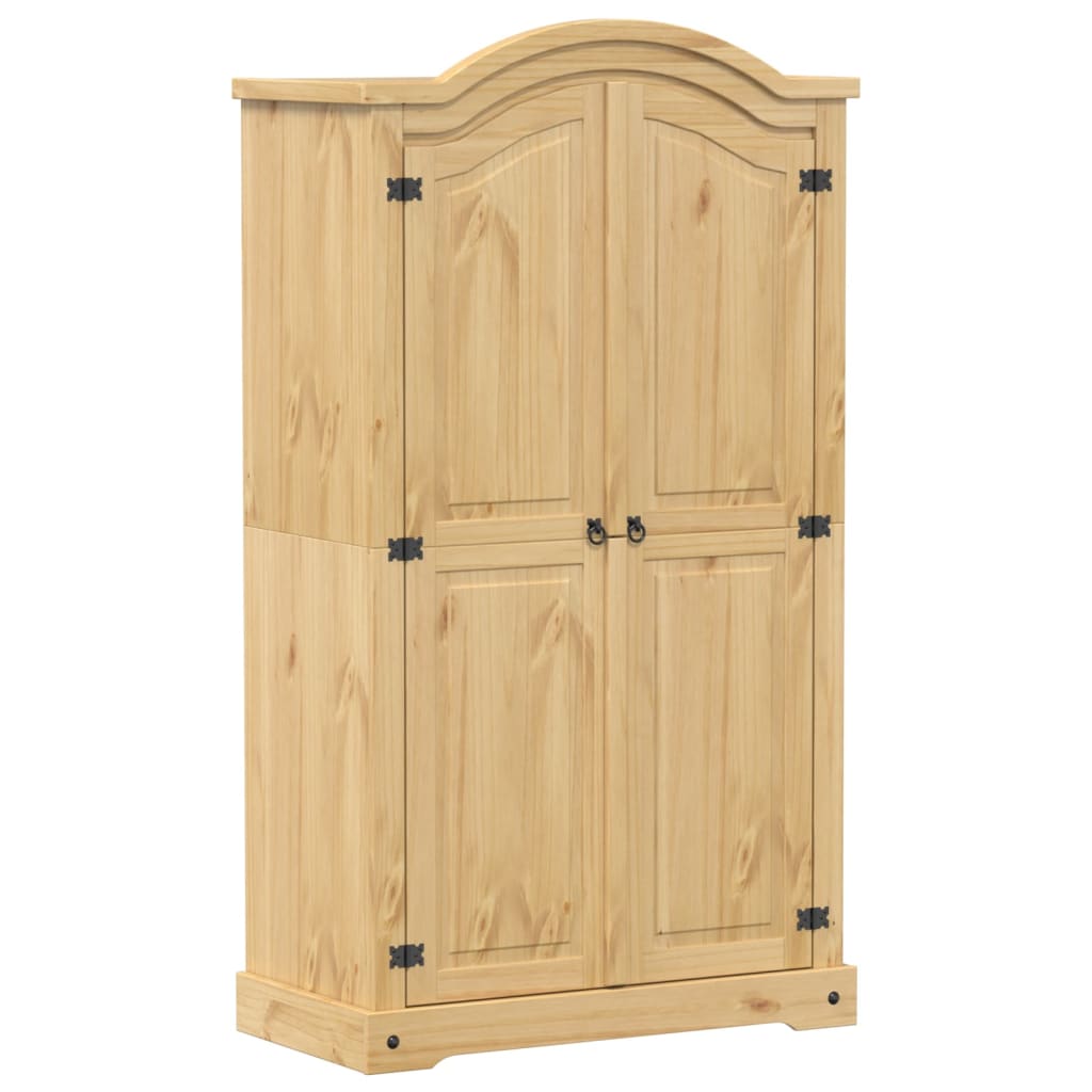 Armoire Corona 102x52x186 cm en bois de pin massif