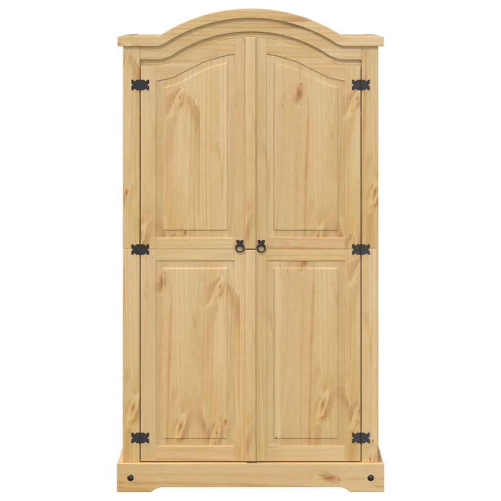 Armoire Corona 102x52x186 cm en bois de pin massif