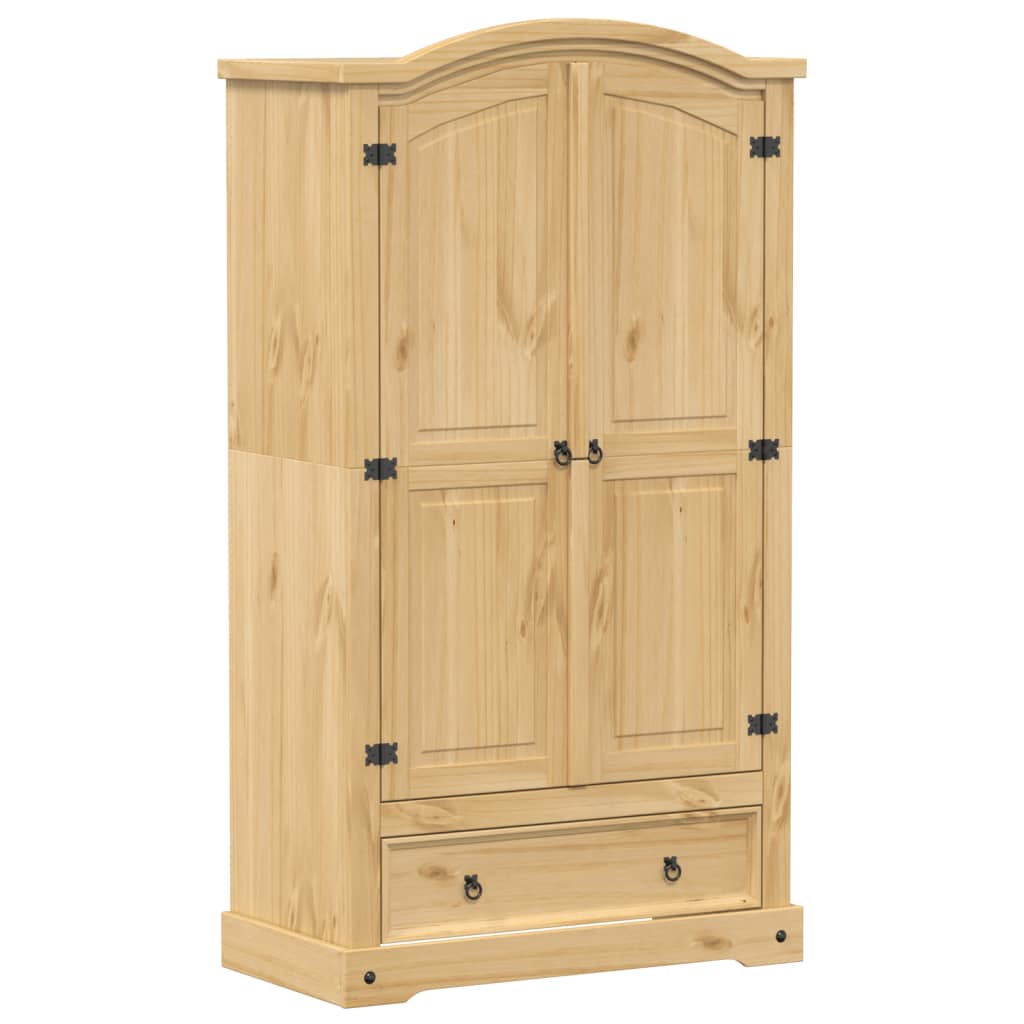 Armoire Corona 102x52x186 cm en bois de pin massif