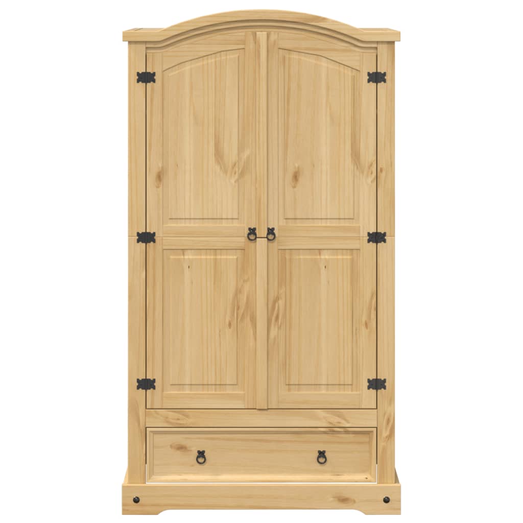 Armoire Corona 102x52x186 cm en bois de pin massif