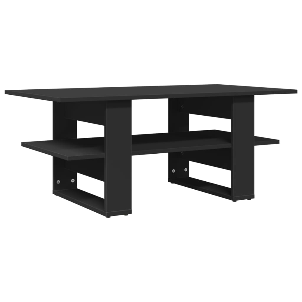 Coffee Table Black 102x55x42 cm Wood Material