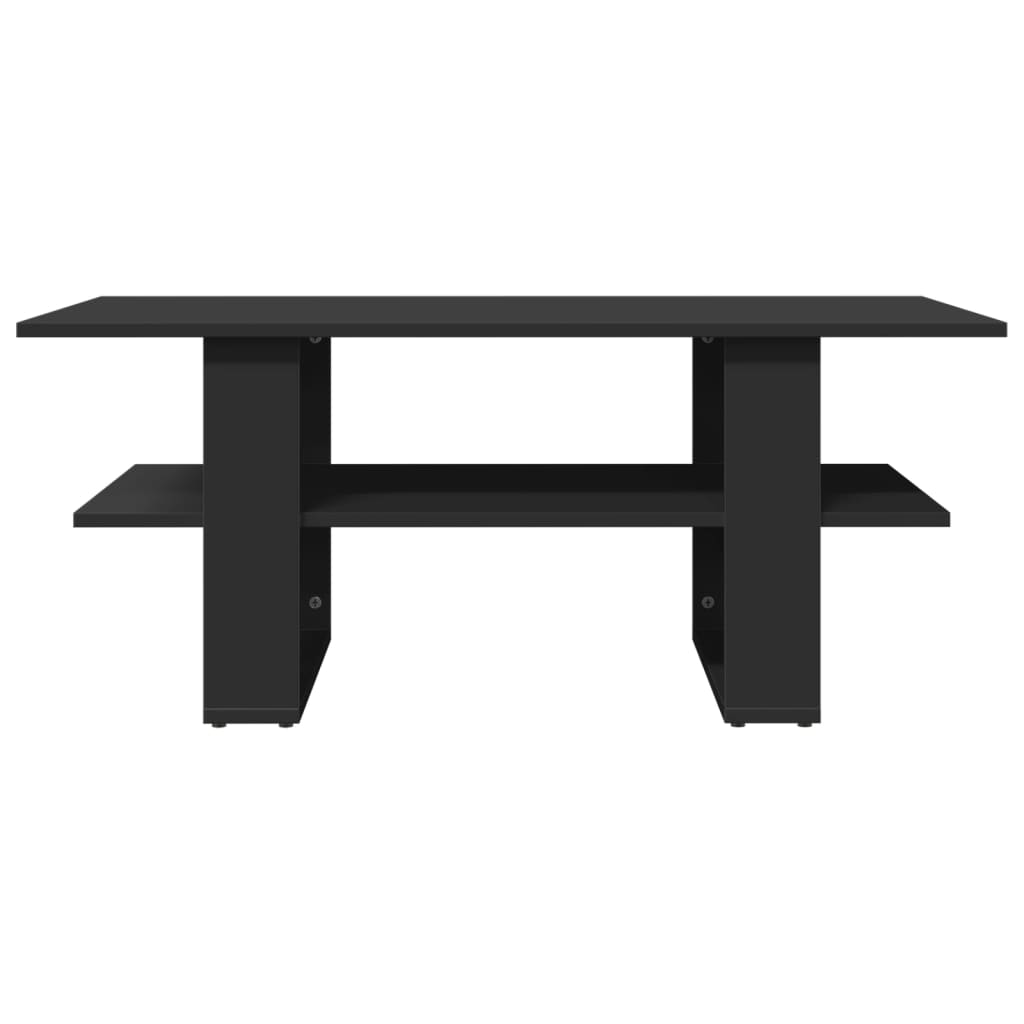 Coffee Table Black 102x55x42 cm Wood Material
