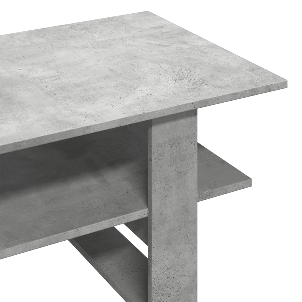 Table basse gris béton 102x55x42 cm en bois