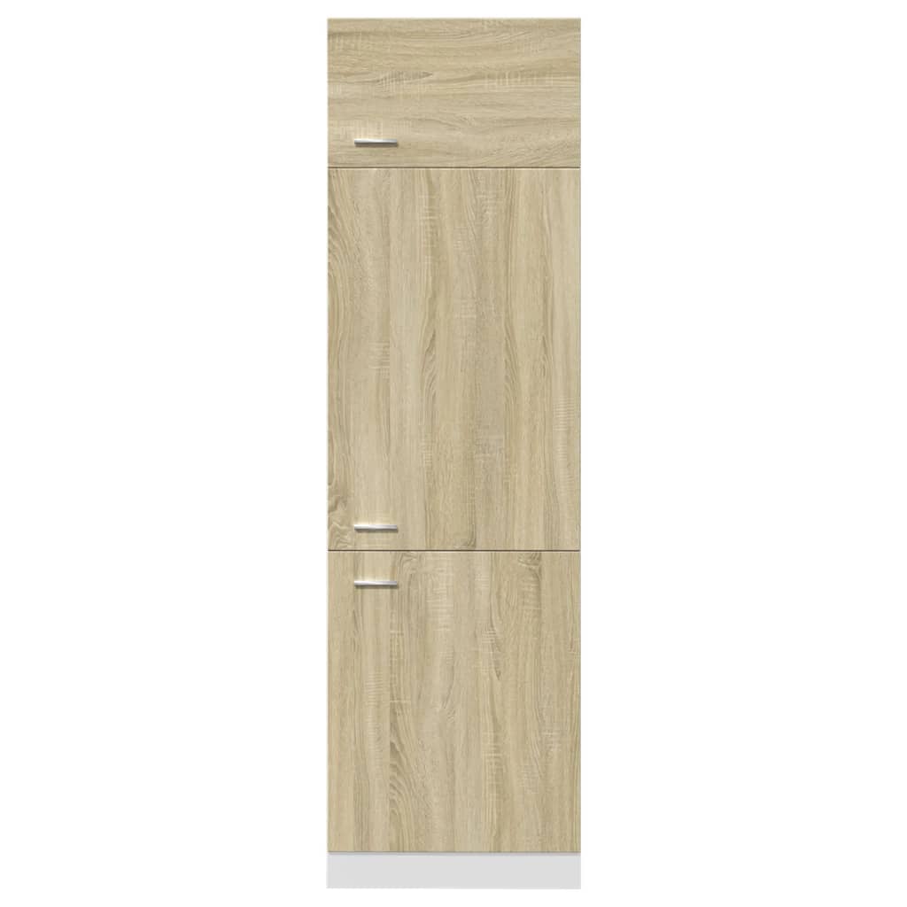 Meuble de conversion pour réfrigérateur Lyon chêne Sonoma 60x57x207 cm matériau à base de bois