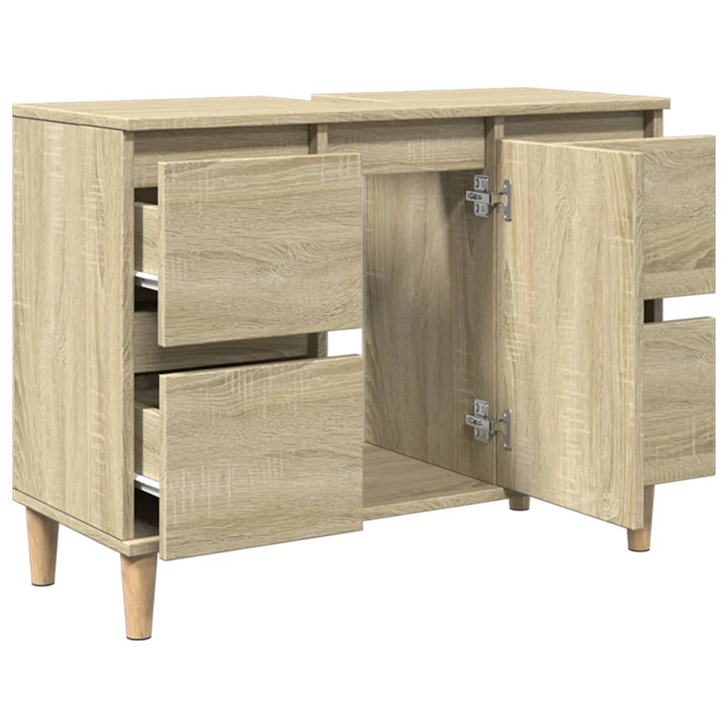 Meuble vasque en chêne Sonoma 80x33x60 cm en bois