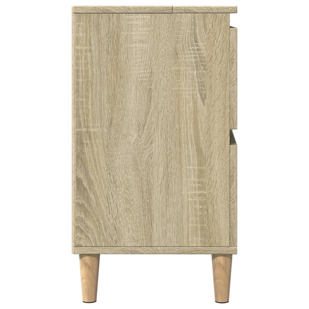 Waschbeckenunterschrank Sonoma-Eiche 80x33x60 cm Holzwerkstoff