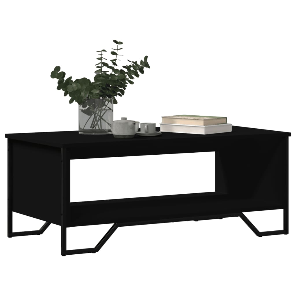 Coffee Table Black 100x51x40 cm Wood Material