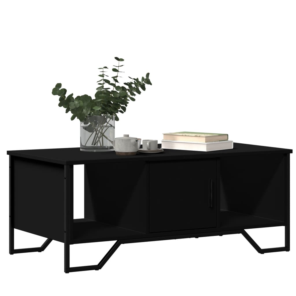 Coffee Table Black 100x51x40 cm Wood Material