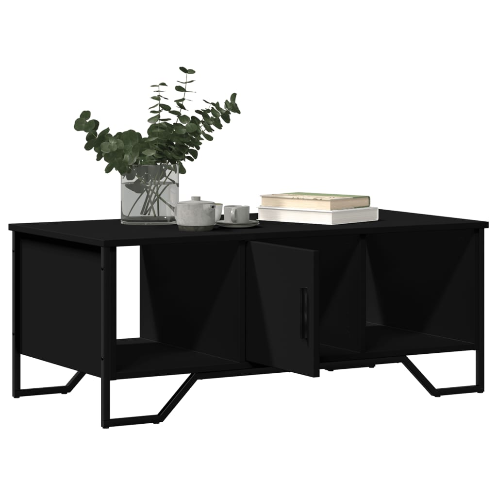 Coffee Table Black 100x51x40 cm Wood Material