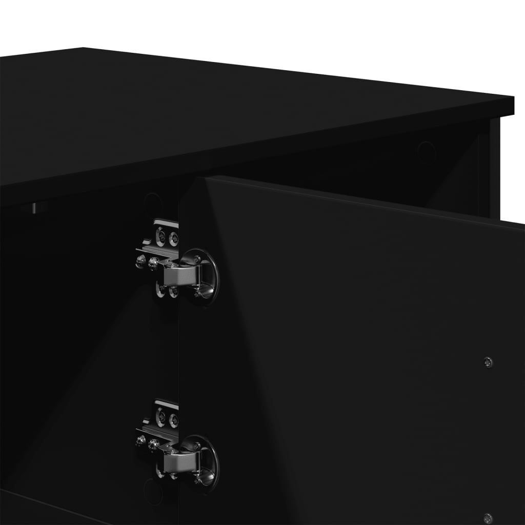 Coffee Table Black 100x51x40 cm Wood Material