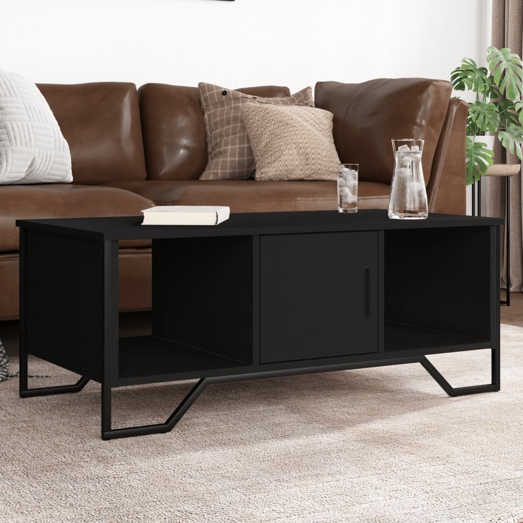 Coffee Table Black 100x51x40 cm Wood Material
