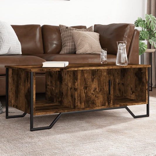Coffee table smoked oak 100x51x40 cm wood material