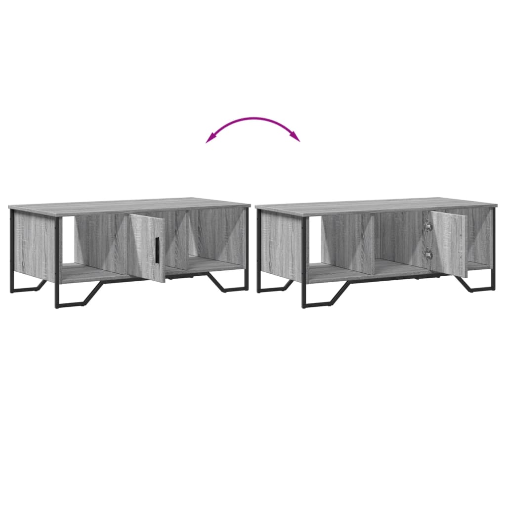 Table basse Sonoma grise 100x51x40 cm en bois