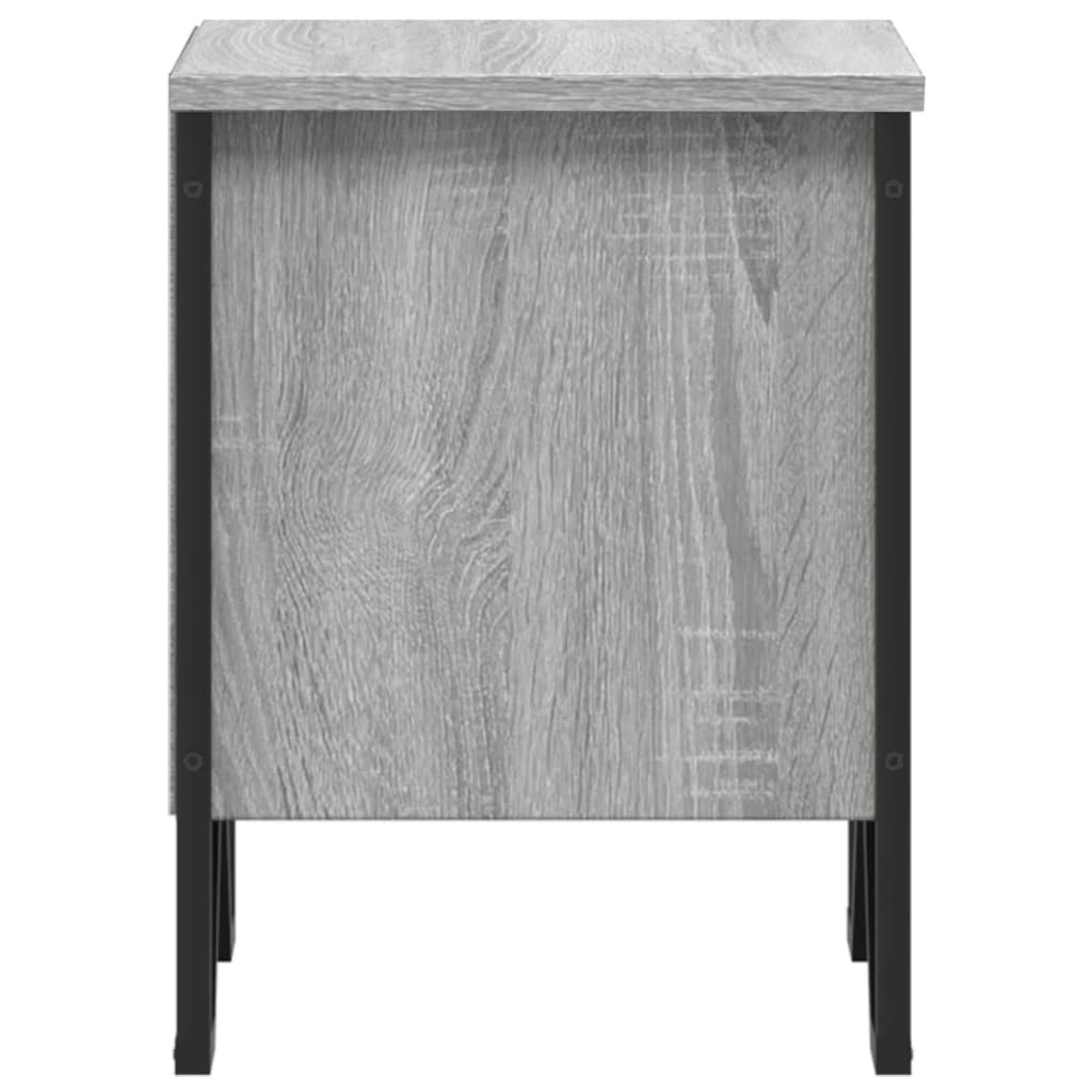 Table de chevet grise Sonoma 40x30x40 cm en bois