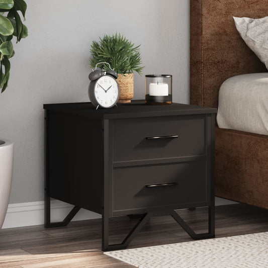 Tables de chevet 2 pcs. Noir 40x41x40 cm en bois