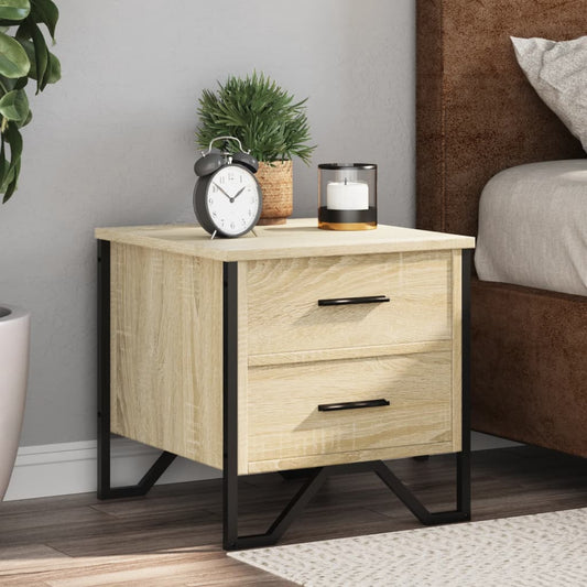 Tables de chevet 2 pcs. Chêne Sonoma 40x41x40 cm matériau bois