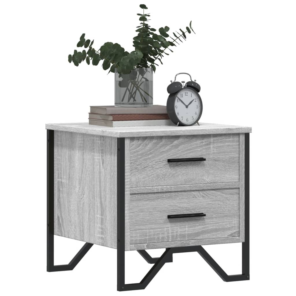 Table de chevet grise Sonoma 40x41x40 cm en bois