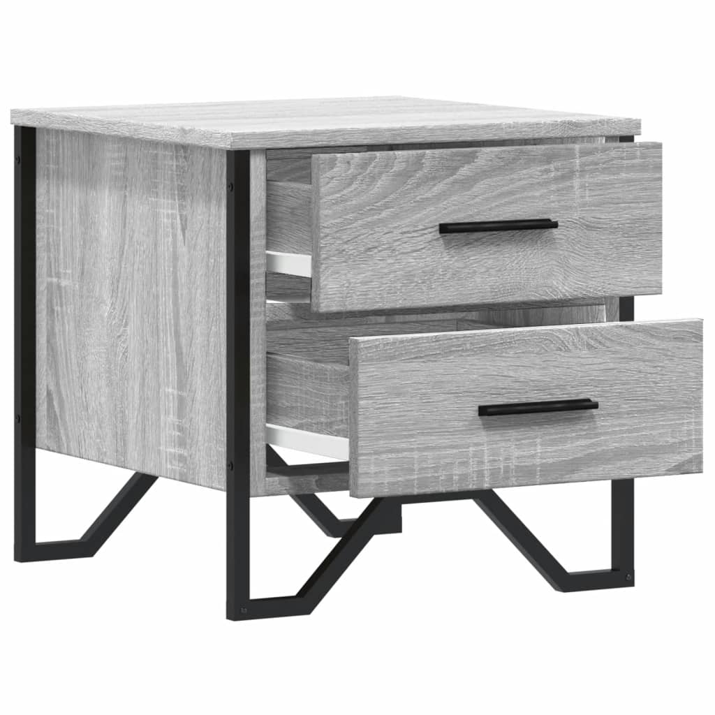 Table de chevet grise Sonoma 40x41x40 cm en bois