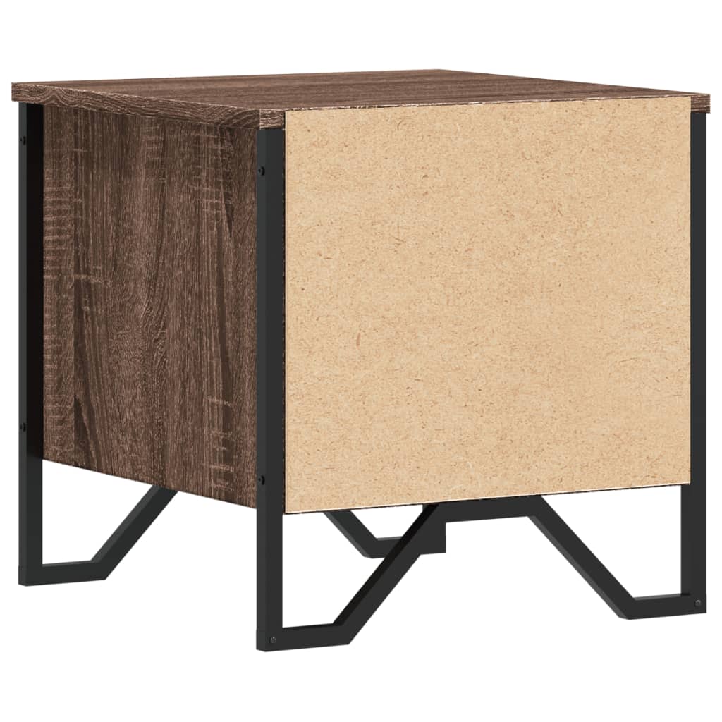 Table de chevet aspect chêne 40x41x40 cm en bois