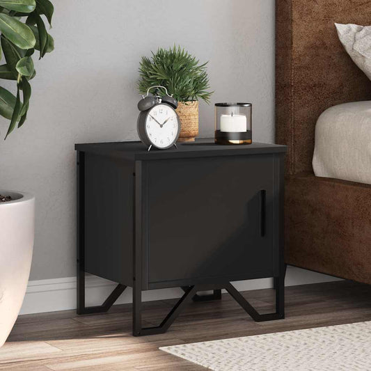 Tables de chevet 2 pcs. Noir 40x30x40 cm en bois