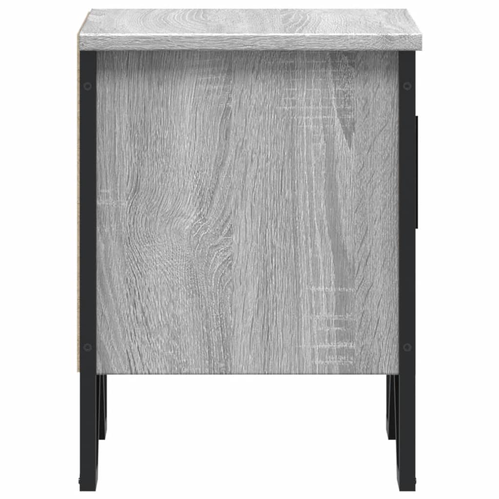 Table de chevet grise Sonoma 40x30x40 cm en bois